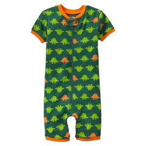 6-12 NWT BABY GAP Dinosaur Pajamas green stegosaurus sleeper 1pc pjs